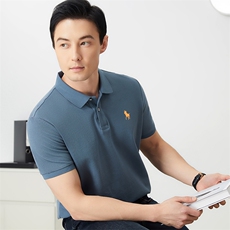 纯棉Polo衫男夏季新款商务透气休闲半袖高级感翻领体恤纯色百搭，男装Polo衫，电商B212（原钱塘6029）