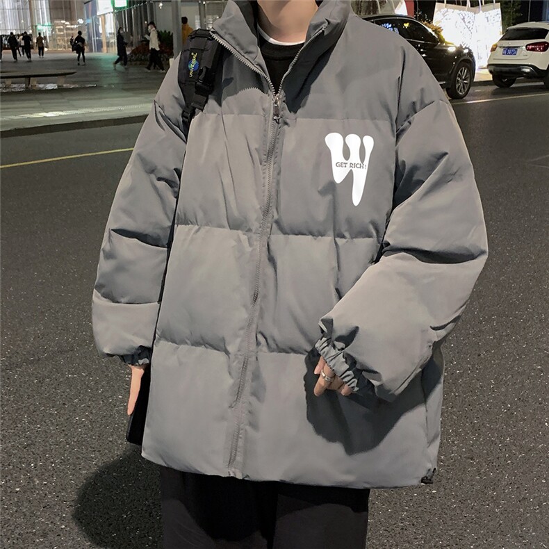 港风秋冬新款保暖立领宽松棉服外套男MY62048P95控118,男装棉衣,电商A268A