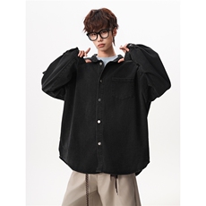 8XL-M特大码牛仔衬衫宽松浅蓝色牛仔外套男休闲衬衫CS502P68控88，男装工装外套，电商D206-1