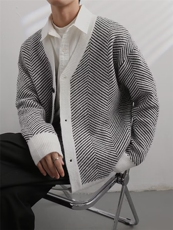 慵懒风毛衣外套男2024秋冬季新款复古针织开衫M2324-P58，男装针织衫/毛衣，星座1109-3