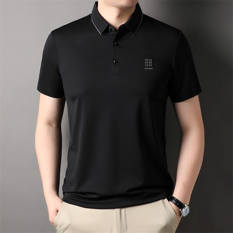 2023新款夏季新款polo衫男士短袖商务T恤刺绣父亲节衣服翻领保罗,男装T恤,电商B212（原钱塘6029）