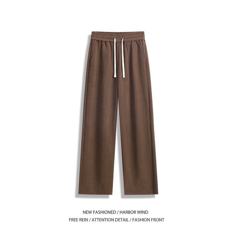 抖音品质春季新款潮流麦穗条宽松休闲裤B315-K25671-特P35控68,男装休闲裤,电商B315