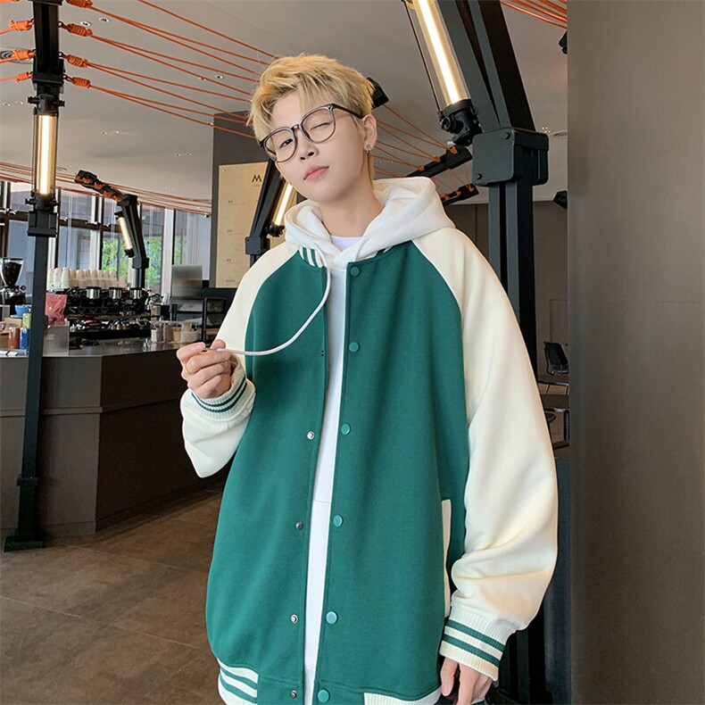 高品质夹克男!重磅潮流开衫卫衣休闲百搭棒球服外套BQ55088特p65,男装夹克,星座610B-1