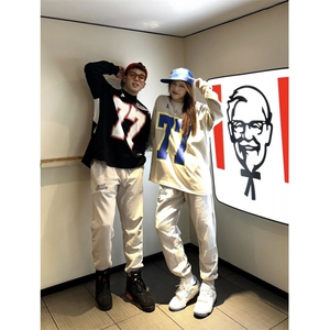 706-1-WY2004-P65 现货 秋季美式冰球服男圆领橄榄球衣机车服外套图片