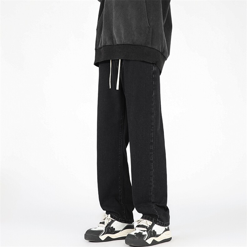 现货！高街vibe长裤男美式宽松直筒阔腿牛仔裤A080-9291-P35控68,男装牛仔裤,电商A080