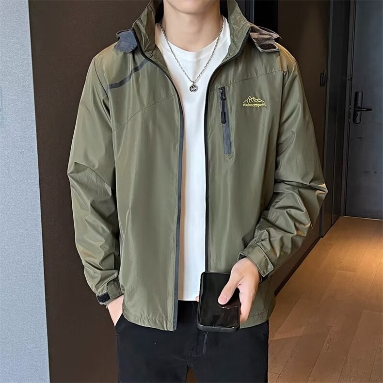 高品质冲锋衣ins店主风秋新休闲潮连帽夹克男外套EM13-P59,男装夹克,星座1109-3