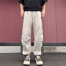 美式工装裤抽绳束脚冲锋裤男户外机能风登山运动休闲裤K0579-P43，男装工装外套，星座308B-1