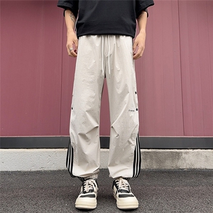 美式工装裤抽绳束脚冲锋裤男户外机能风登山运动休闲裤K0579-P43图片