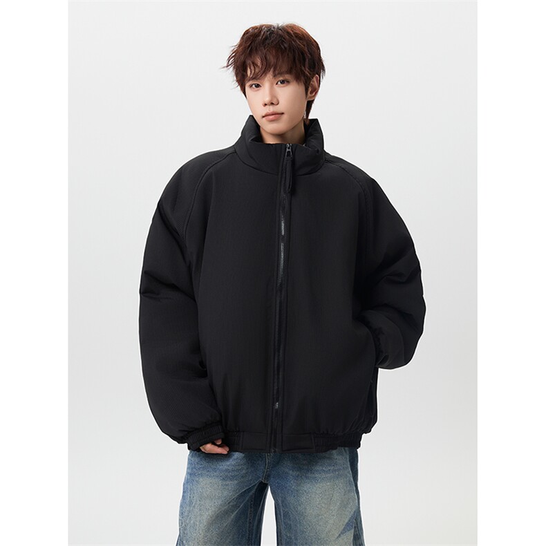 MFDD012-P80冬季日系竖条纹美拉德棉衣男宽松保暖棉服外套,男装棉衣,星座712A-1