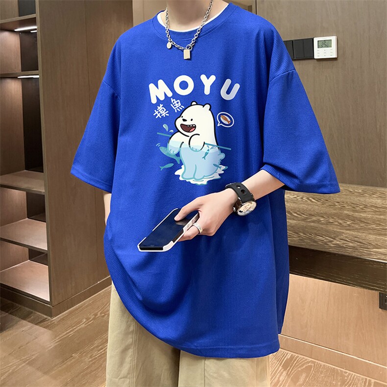 华夫格t恤男短袖男大码五分袖HT73414-P22,男装T恤,电商A040