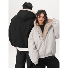 网图A2347P120-美式座山雕加绒加厚棉服男女秋冬宽松休闲棉衣，男装棉衣，电商B241