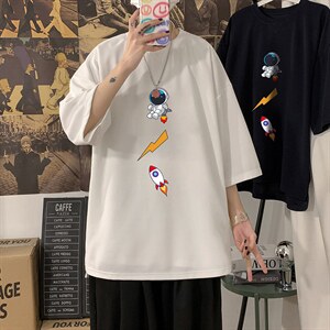 Q11165-P30 春夏季七分袖t恤男大码五分袖男短袖中袖图片