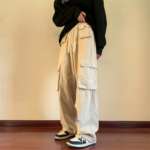 秋季2新款多口袋工装裤高街百搭直筒休闲裤子XZ211-1-K2201-P60图片