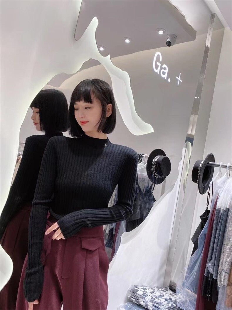 高领针织衫，其它，TANG.+