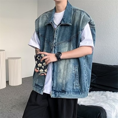 美式复古牛仔马甲男夏季设计感小众高街G602P63，男装背心/马甲，星座1116-2