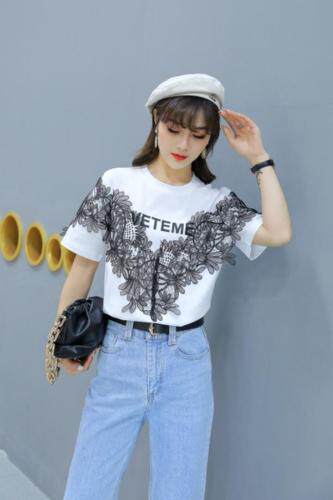 大叶花边短袖，穿出不一样的风采！，女装，春信拙源