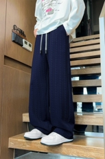 酒店风大码简约麦穗纹直筒休闲裤秋季宽松运动裤A436-1901-P45，男装休闲裤，电商A436
