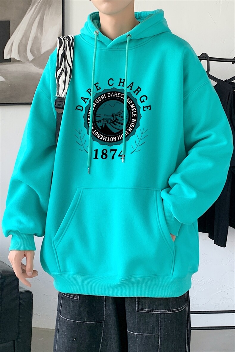 L2479P48秋冬新款卫衣男装宽松港风日系外套连帽衣服宽松卫衣,男装卫衣,星座510A-1