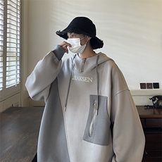 连帽大码卫衣美式高街宽松百搭上衣男生秋季情侣JK22308-P75控88，男装卫衣，星座605(原A050)