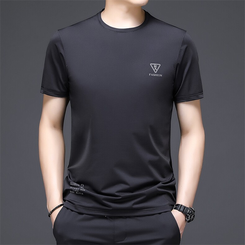2023年新款短袖Polo衫男士商务T恤男装圆领简约刺绣上衣服,男装T恤,电商B212（原钱塘6029）