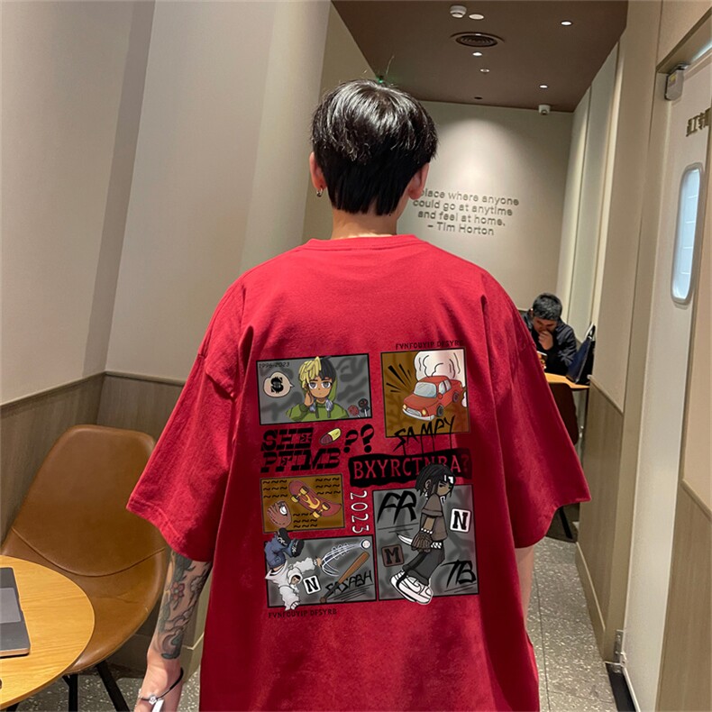 特P19控38230g重磅纯棉港风短袖t恤男DT3138,男装T恤,电商B370