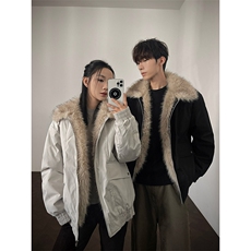 百搭棉服男秋冬新款美式潮牌毛领座山雕加厚棉衣-A2343P99，男装棉衣，电商B241