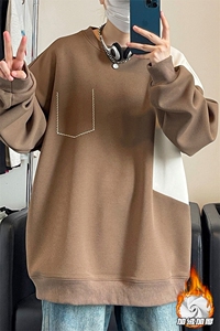 2024 HW24653加绒 女模自拍真超绒圆领卫衣M-5X HW24905-特P40图片