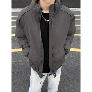 现货冬季美式休闲加厚雪山外套夹克立领纯色三防户外工装棉服图片
