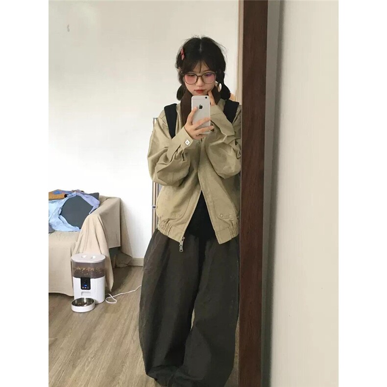 J50-P95牛仔外套男女春秋款美式复古设计感宽松高级感休闲工装,男装工装外套,电商B323A
