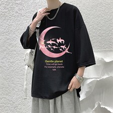 Q11209-P30春夏季七分袖t恤男大码五分袖男短袖中袖大皂风，男装T恤，电商A040