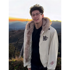 网图小恶魔豹纹仿麂皮毛领加厚座山雕棉服外套YY822-特P108，男装棉衣，电商C216