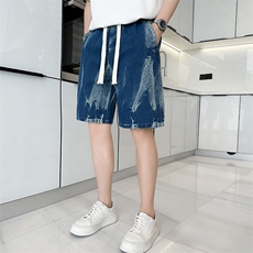 301A-1DK12P58控78店主风社会小伙风男士夏季水洗五分牛仔短裤，男装牛仔裤，星座301A-1