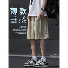 薄款亲肤五分裤抗皱清爽一夏高街舒适凉感冰丝裤DK530-特批22，男装牛仔裤，星座718-1