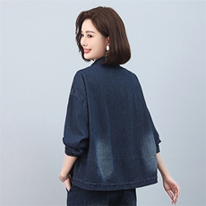 时尚百搭牛仔外套女宽松显瘦长袖夹克上衣春秋季新款韩版学生潮，女装衬衫，叶笙衣