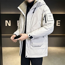 中长款羽绒服男冬季2025新款连帽加厚外套C317-Y81825-P245，男装羽绒服，电商C317