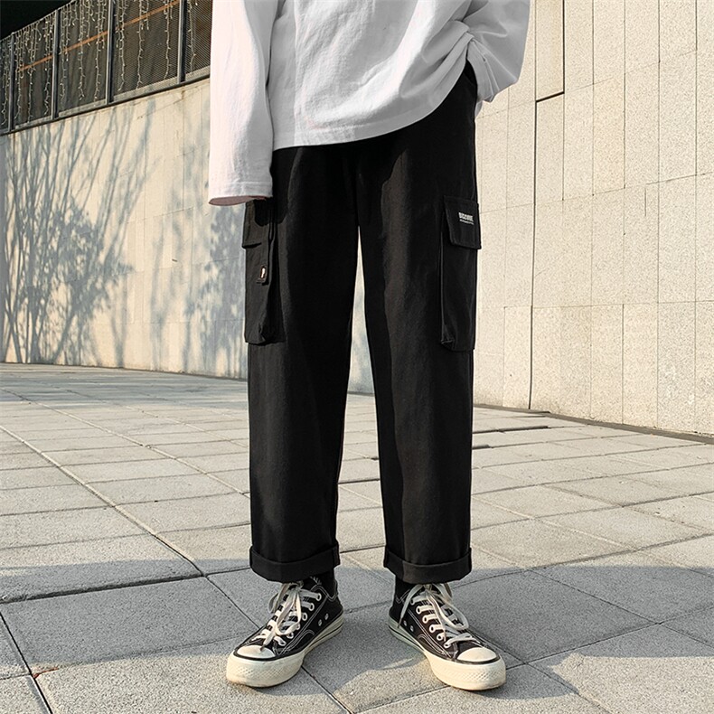 A112-P48机能工装裤男士大码宽松直筒休闲裤男,男装休闲裤,电商A040