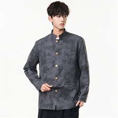 秋冬风外套潮中山装潮流时尚上衣男新中式金属扣WT309-P118，男装民族服装，电商A227