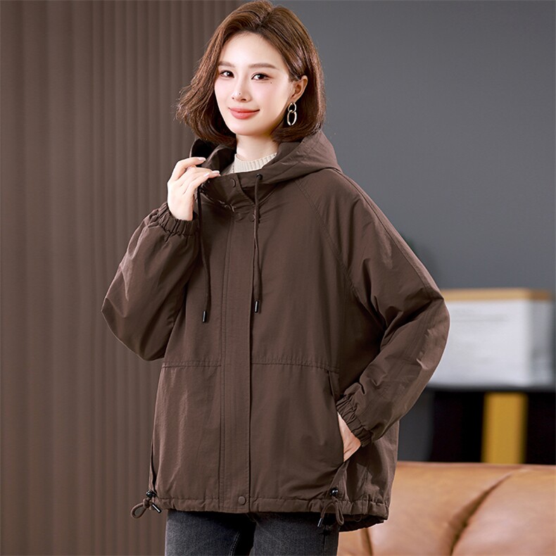 2025年冬季时尚潮流中长款休闲加绒加厚派克服，女装派克服，独衣靓