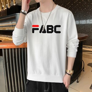 现货2026秋季男士潮流FABC字母印花卫衣学生班服1210-2-F030-P15图片