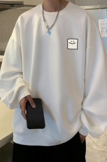 麂皮绒卫衣男大码重磅长袖t恤男JW81316-P35加绒款P45，男装卫衣，电商A040