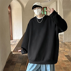 控38简约帅气百搭长袖t恤男大码卫衣T4099-P25加绒款-P35，男装卫衣，电商A040