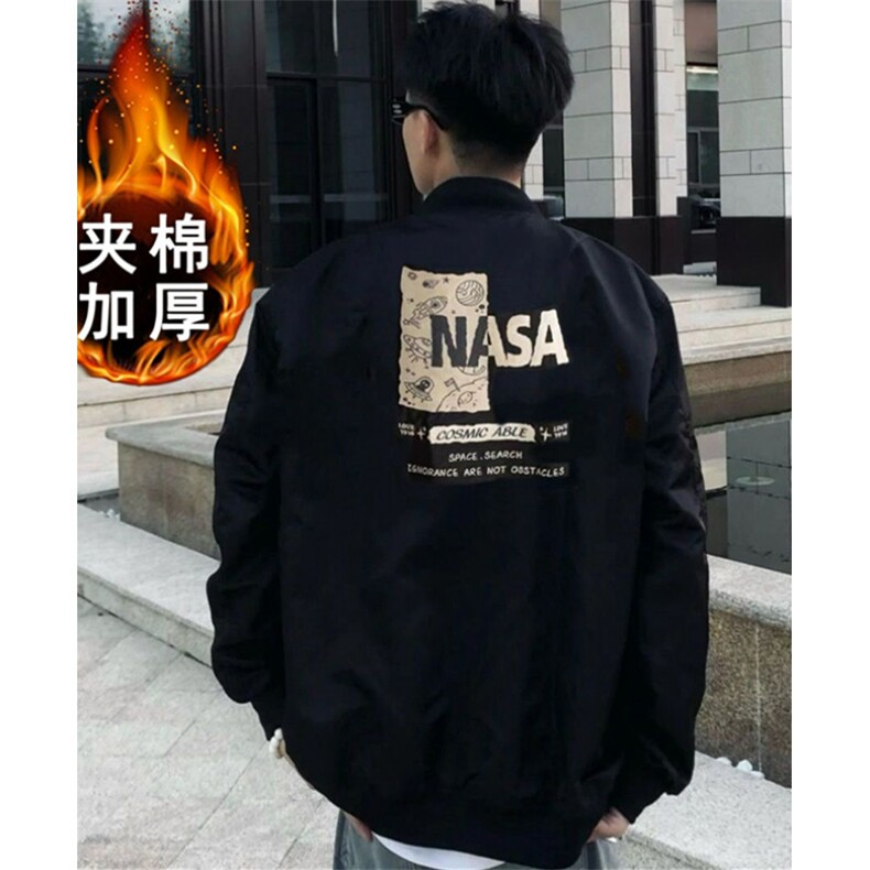 潮牌棒球服男女春秋冬季加厚飞行夹克棉服情侣外套 MSS735图片