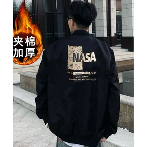 潮牌棒球服男女春秋冬季加厚飞行夹克棉服情侣外套 MSS735图片