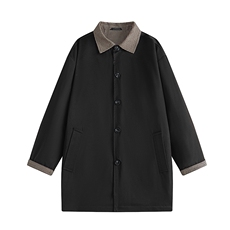 潮流宽松老钱风千鸟格撞色风衣A161-MT-2600-P92，男装风衣，电商A161