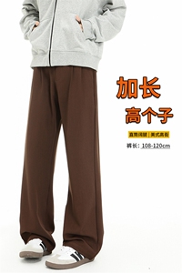 春季高个子加长西裤垂感直筒休闲裤男阔腿长裤子188cm115KZ028P55图片