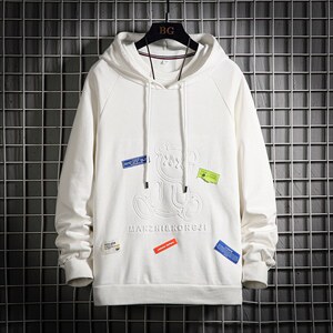 7XL-M 2023秋季新款潮牌连帽卫衣男慵懒风加肥加大码长袖控价88图片