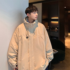 GENIOLAMODE宽松休闲冲锋上衣男秋季cityboy户外连帽运动夹克外套，男装夹克，电商A266