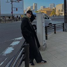 冬季韩版男士毛呢大衣美式中长款风衣夹克外套1212-P135大货已备，男装夹克，星座1004-3