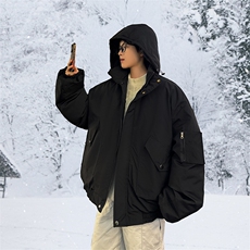 棉服男冬季新款港风宽松连帽棉衣MF9006-P90，男装棉衣，星座214-3
