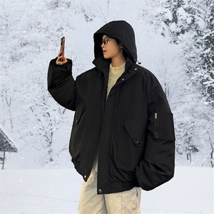 棉服男冬季新款港风宽松连帽棉衣MF9006-P90图片